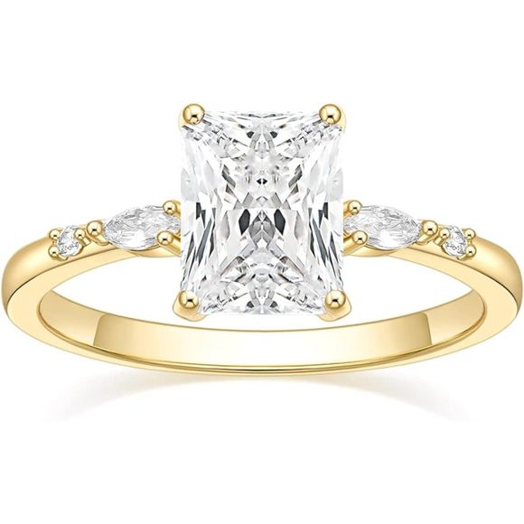 Radiant Elegance: 3CT Cubic Zirconia Wedding Band for Timeless Glamour Size 4-10 - Picture 1 of 3